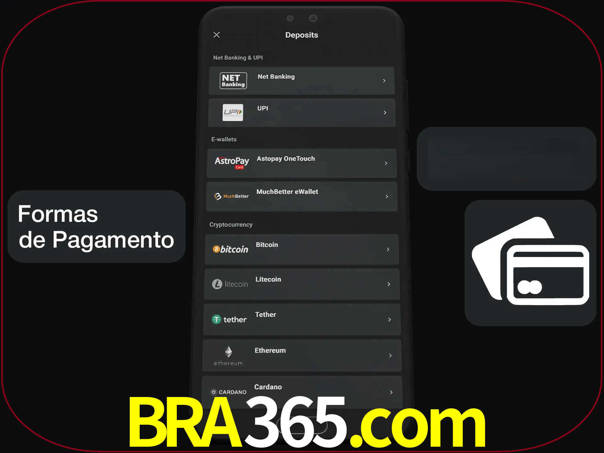 Escolha a forma de pagamento de sua preferência.