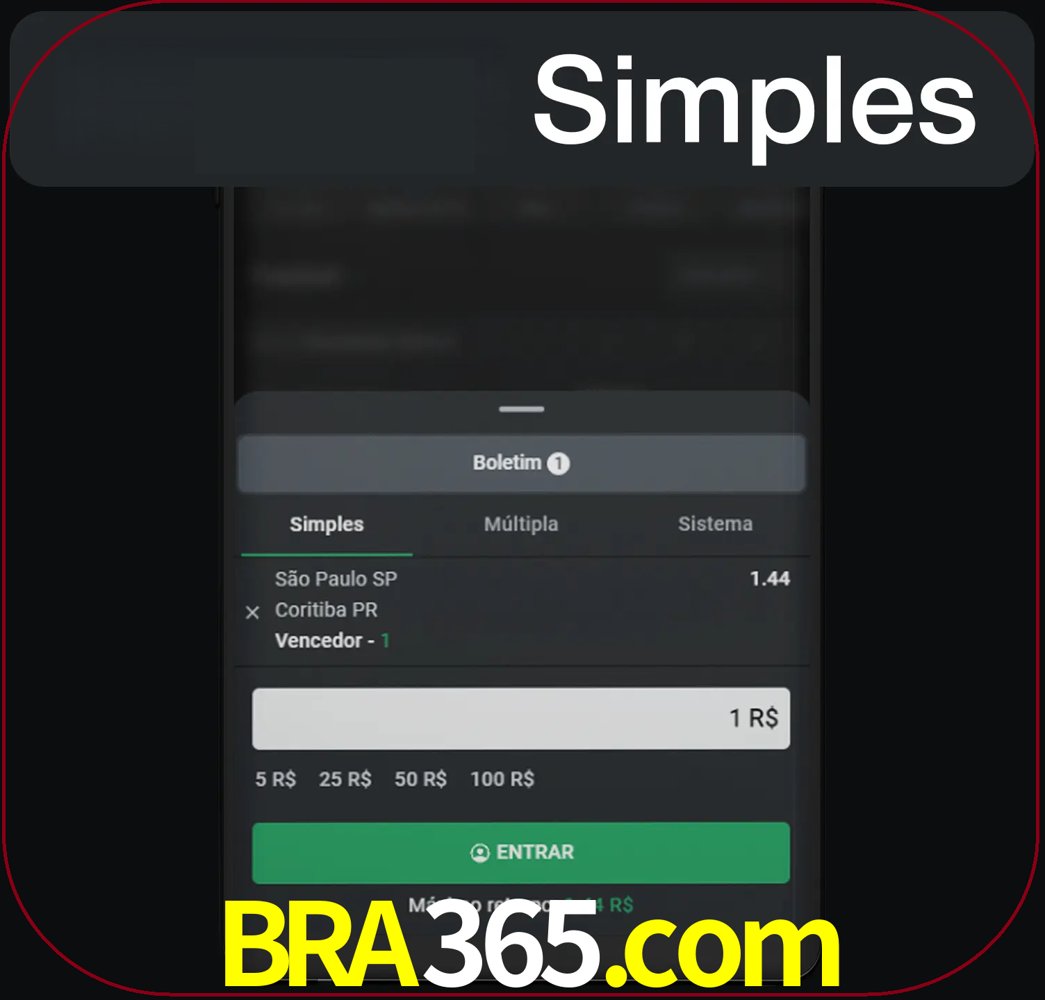 Ganhe seu dinheiro certo com uma única aposta.