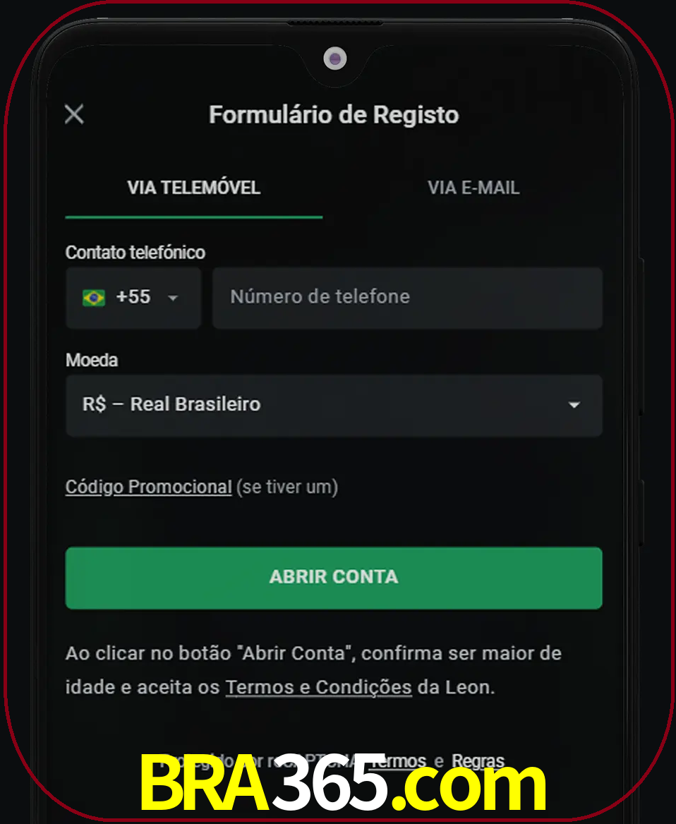 Abra o aplicativo e inicie o processo de registro.