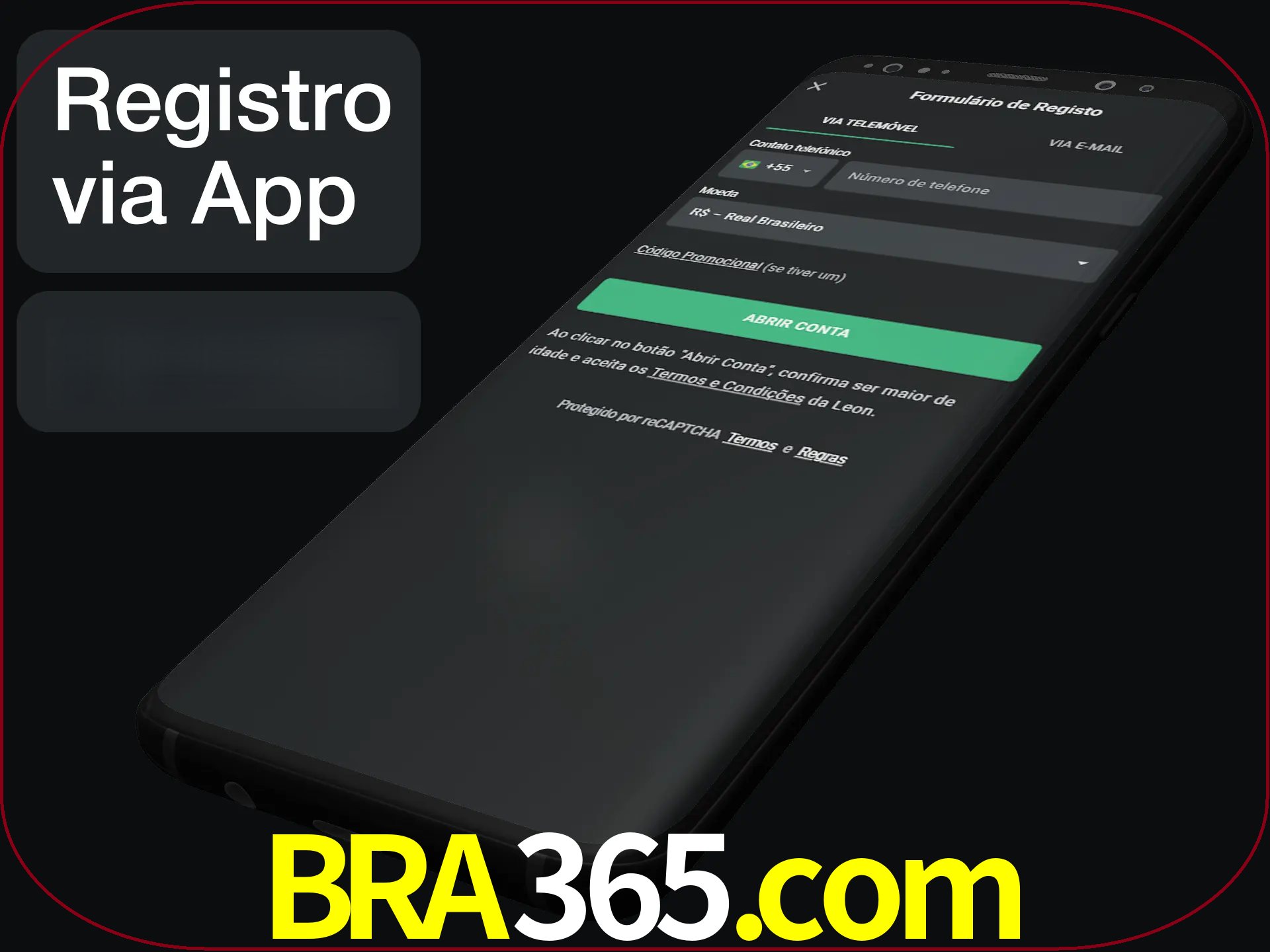 Registre-se quiclly em LeonBet usando o aplicativo.